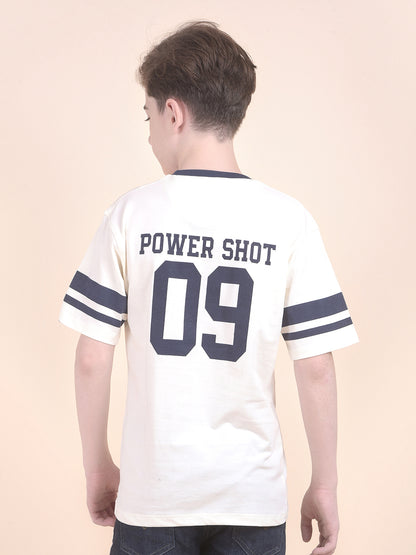 Casual T-Shirt for Boys l Breathable & Soft with Color Fastness Regular Fit Round Neck Polycotton Fabric Printed Pattern