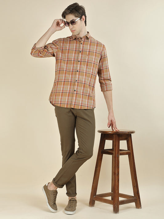 Casual Trousers for Men l Breathable & Soft with Color Fastness Regular Fit Cotton Blend Fabric Solid Pattern