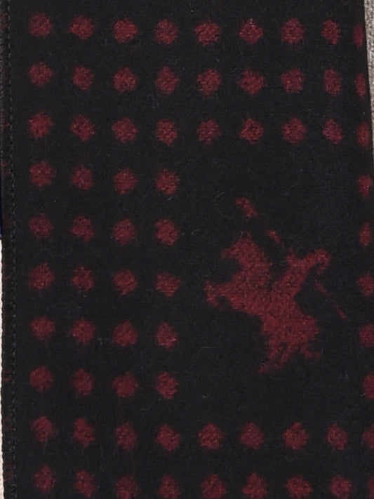 Men Maroon Printed Winter Warm Casual Muffler