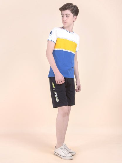 Casual Bermuda for Boys l Breathable & Soft with Color Fastness Regular Fit Poly Cotton Fabric Drawstring Closure Printed Pattern