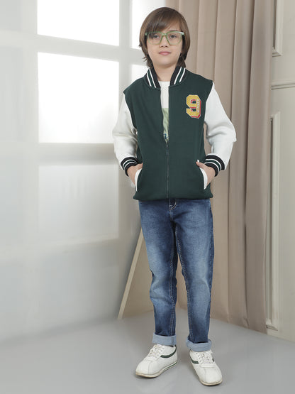 Casual Sweatshirt for Boys l Breathable & Soft with Color Fastness Regular Fit Mock Neck Fleece Fabric Printed Pattern
