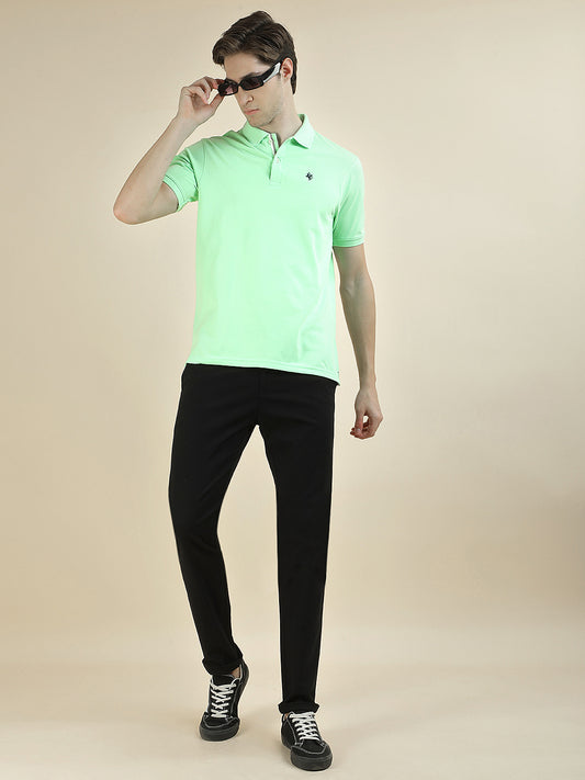 Casual Trousers for Men l Breathable & Soft with Color Fastness Regular Fit Cotton Blend Fabric Solid Pattern