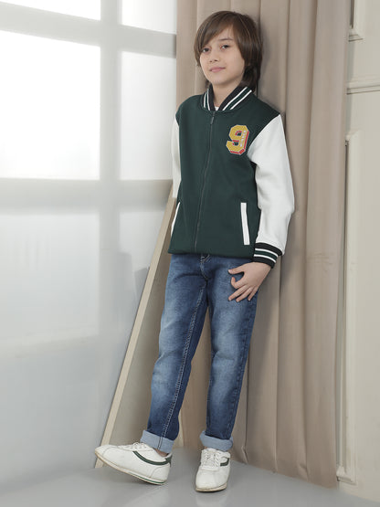 Casual Sweatshirt for Boys l Breathable & Soft with Color Fastness Regular Fit Mock Neck Fleece Fabric Printed Pattern