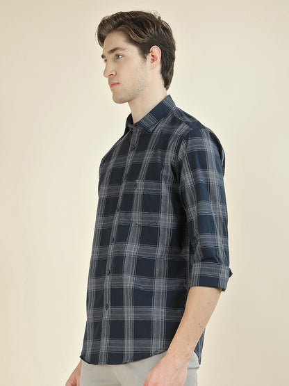 Casual Shirt for Men l Breathable & Soft with Color Fastness Slim Fit Pure Cotton Fabric Checkered Pattern