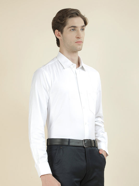 Formal Shirt for Men l Breathable & Soft with Color Fastness Regular Fit Pure Cotton Fabric Self Design Pattern