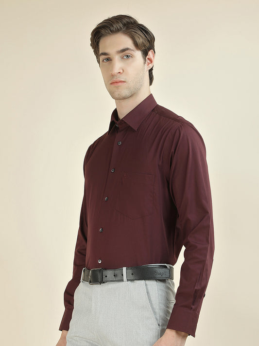 Formal Shirt for Men l Breathable & Soft with Color Fastness Regular Fit Pure Cotton Fabric Solid Pattern