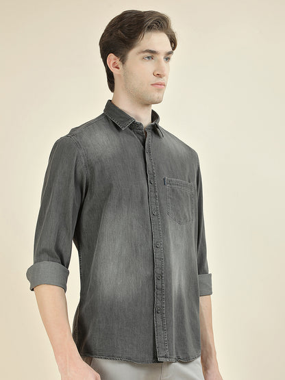 Casual Shirt for Men l Breathable & Soft with Color Fastness Slim Fit Pure Cotton Fabric Washed Pattern