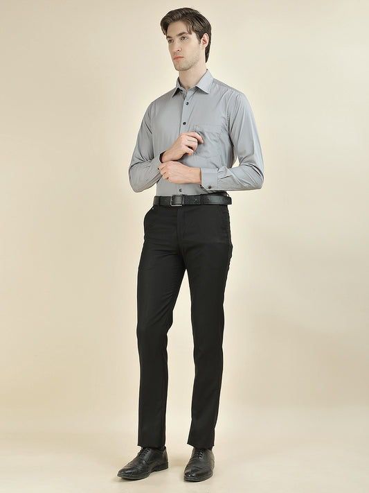 Formal Shirt for Men l Breathable & Soft with Color Fastness Regular Fit Cotton Blend Fabric Solid Pattern