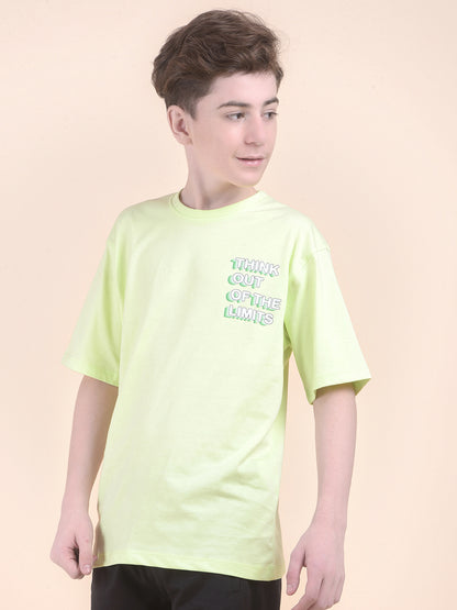 Casual T-Shirt for Boys l Breathable & Soft with Color Fastness Regular Fit Round Neck Polycotton Fabric Printed Pattern