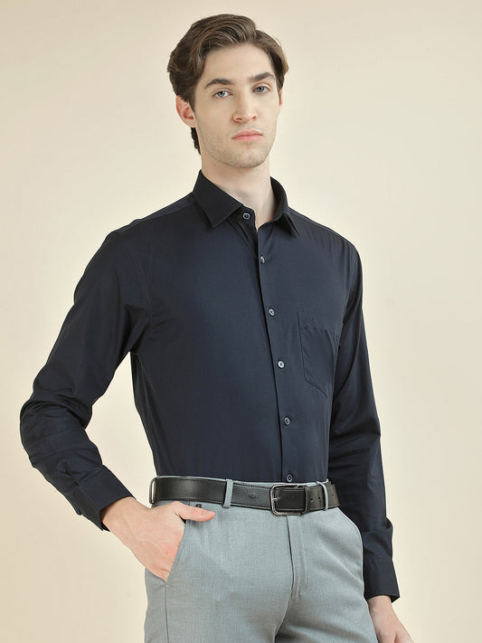 Formal Shirt for Men l Breathable & Soft with Color Fastness Regular Fit Pure Cotton Fabric Solid Pattern
