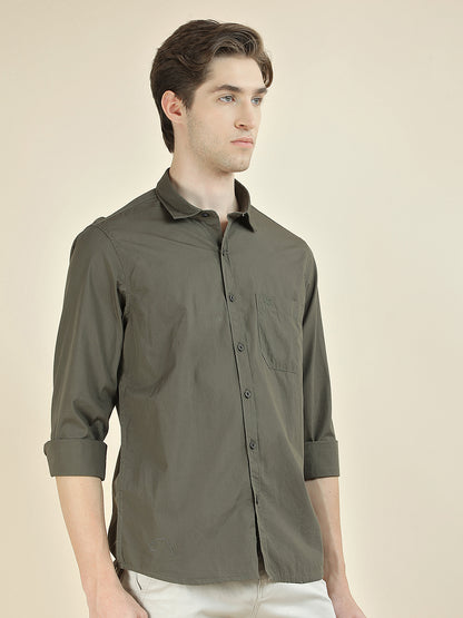 Casual Shirt for Men l Breathable & Soft with Color Fastness Slim Fit Pure Cotton Fabric Solid Pattern