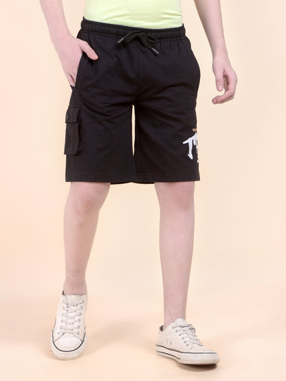 Casual Bermuda for Boys l Breathable & Soft with Color Fastness Regular Fit Cotton Blend Fabric Drawstring Closure Printed Pattern