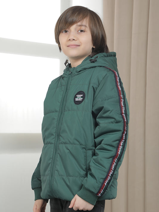 Casual Jacket for Boys l Breathable & Soft with Color Fastness Regular Fit Hooded Neck Nylon Fabric Solid Pattern