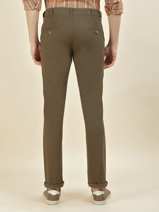 Casual Trousers for Men l Breathable & Soft with Color Fastness Regular Fit Cotton Blend Fabric Solid Pattern