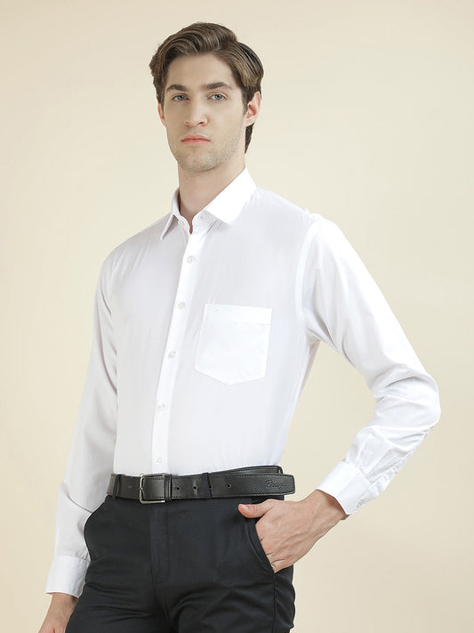 Formal Shirt for Men l Breathable & Soft with Color Fastness Regular Fit Pure Cotton Fabric Solid Pattern