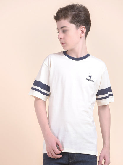Casual T-Shirt for Boys l Breathable & Soft with Color Fastness Regular Fit Round Neck Polycotton Fabric Printed Pattern