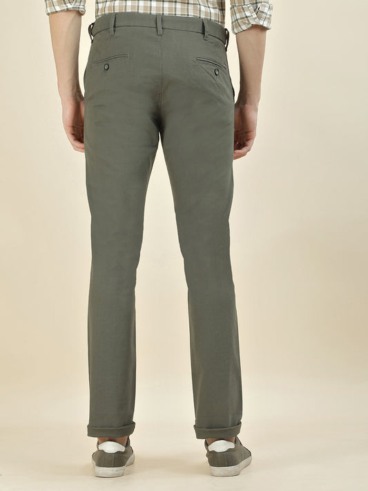 Casual Trousers for Men l Breathable & Soft with Color Fastness Regular Fit Cotton Blend Fabric Solid Pattern