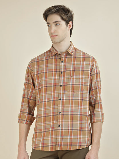 Casual Shirt for Men l Breathable & Soft with Color Fastness Slim Fit Pure Cotton Fabric Checkered Pattern