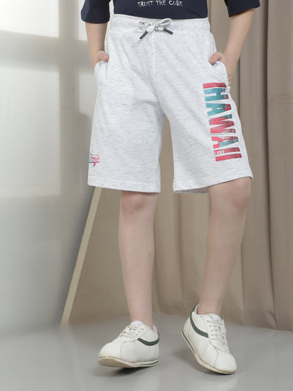 Casual Bermuda for Boys l Breathable & Soft with Color Fastness Regular Fit Poly Cotton Fabric Drawstring Closure Printed Pattern