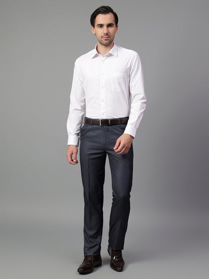 Formal Shirt for Men l Breathable & Soft with Color Fastness Regular Fit Spread Collar Neck Poly Cotton Fabric Solid Pattern