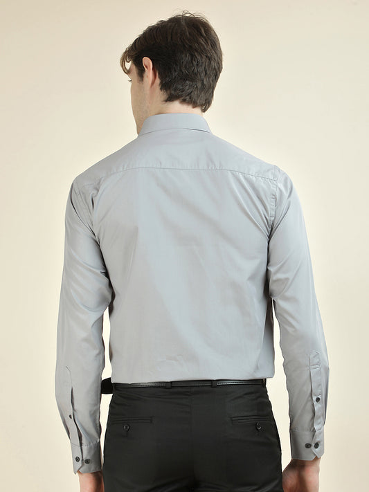 Formal Shirt for Men l Breathable & Soft with Color Fastness Regular Fit Cotton Blend Fabric Solid Pattern