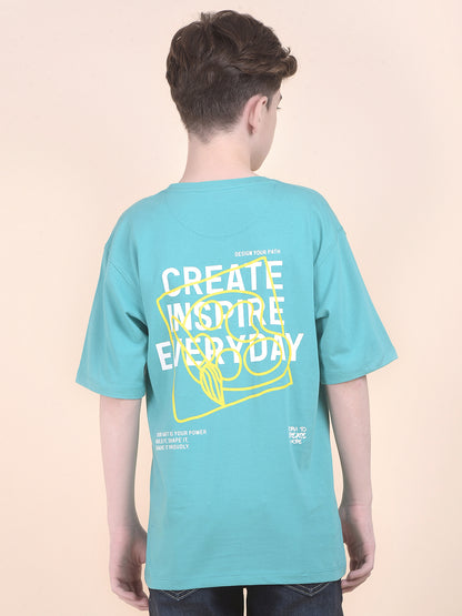 Casual T-Shirt for Boys l Breathable & Soft with Color Fastness Regular Fit Round Neck Polycotton Fabric Printed Pattern