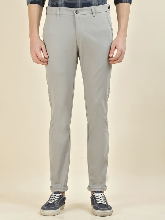 Casual Trousers for Men l Breathable & Soft with Color Fastness Regular Fit Cotton Blend Fabric Solid Pattern