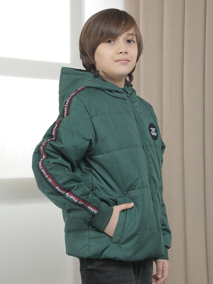 Casual Jacket for Boys l Breathable & Soft with Color Fastness Regular Fit Hooded Neck Nylon Fabric Solid Pattern