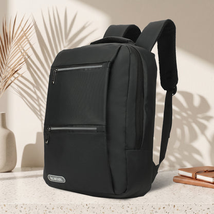 12 Litre Laptop Backpack Upto 18 inchs Laptop for School, Office, College & Travel Bag for Men and Women (Black) | 3 Compartments, Side Pocket, Padded Shoulder Strap, Smooth-Glide Zippers