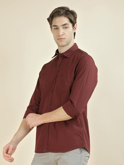 Casual Shirt for Men l Breathable & Soft with Color Fastness Slim Fit Pure Cotton Fabric Solid Pattern