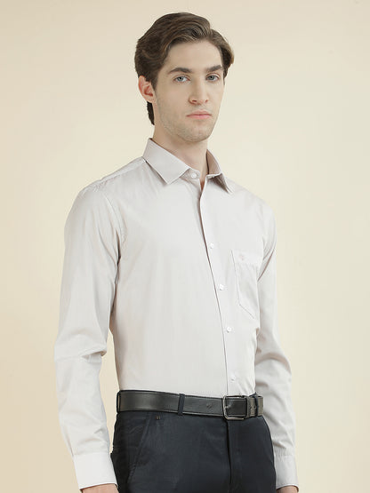 Formal Shirt for Men l Breathable & Soft with Color Fastness Regular Fit Cotton Blend Fabric Solid Pattern