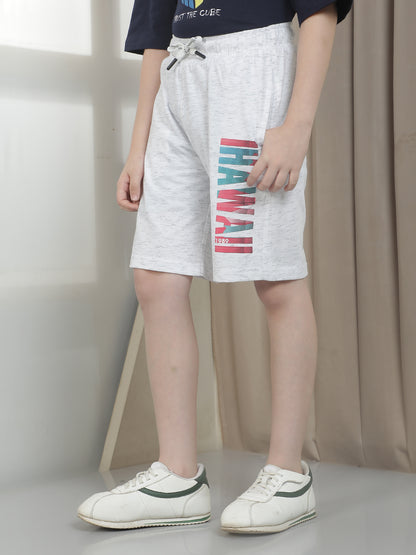 Casual Bermuda for Boys l Breathable & Soft with Color Fastness Regular Fit Poly Cotton Fabric Drawstring Closure Printed Pattern