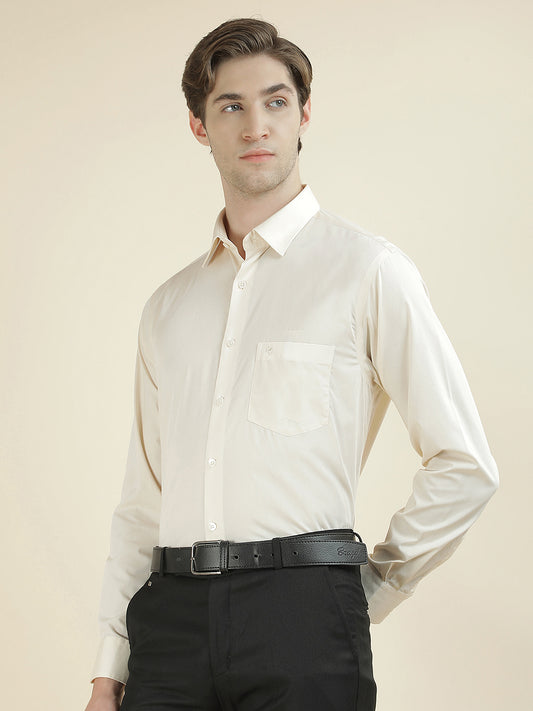 Formal Shirt for Men l Breathable & Soft with Color Fastness Regular Fit Pure Cotton Fabric Solid Pattern
