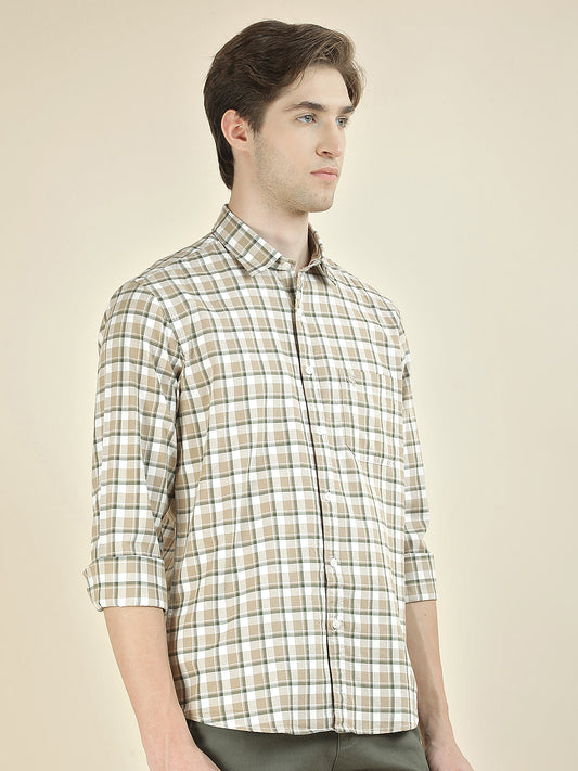 Casual Shirt for Men l Breathable & Soft with Color Fastness Slim Fit Pure Cotton Fabric Checkered Pattern