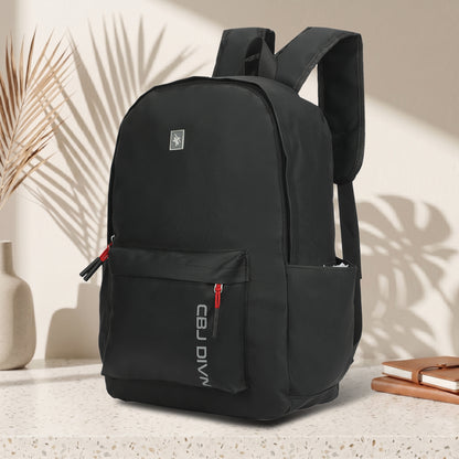 17 Litre Laptop Backpack Upto 18 inchs Laptop for School, Office, College & Travel Bag for Men and Women (Black) | 2 Compartments, Side Pocket, Padded Shoulder Strap, Smooth-Glide Zippers