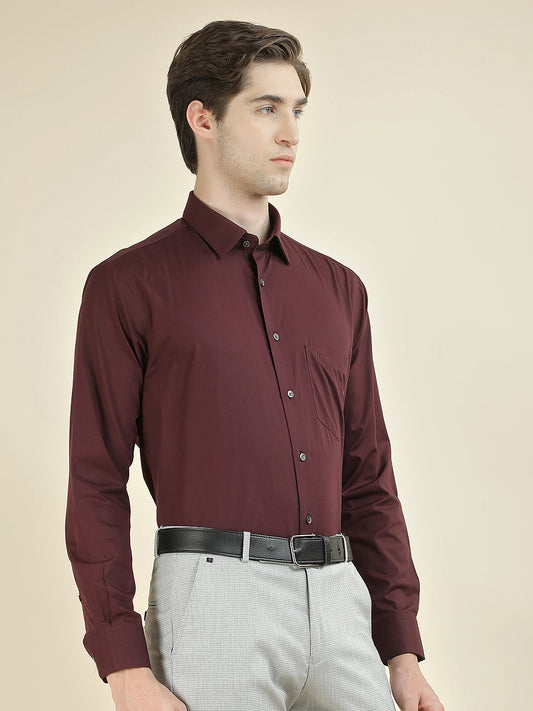 Formal Shirt for Men l Breathable & Soft with Color Fastness Regular Fit Pure Cotton Fabric Solid Pattern