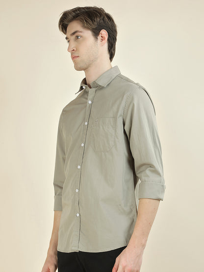 Casual Shirt for Men l Breathable & Soft with Color Fastness Slim Fit Pure Cotton Fabric Solid Pattern