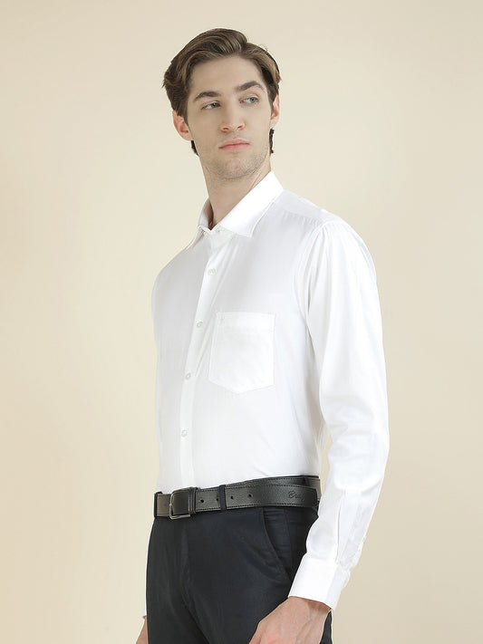 Formal Shirt for Men l Breathable & Soft with Color Fastness Regular Fit Pure Cotton Fabric Self Design Pattern