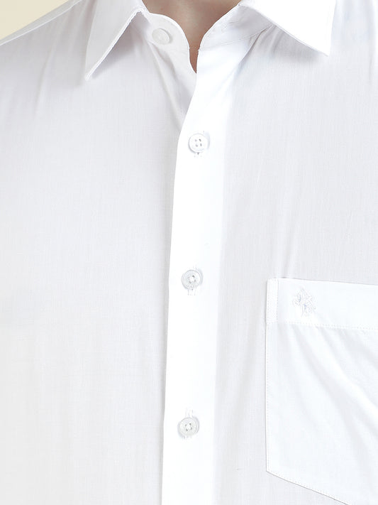 Formal Shirt for Men l Breathable & Soft with Color Fastness Regular Fit Pure Cotton Fabric Solid Pattern