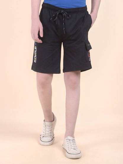 Casual Bermuda for Boys l Breathable & Soft with Color Fastness Regular Fit Poly Cotton Fabric Drawstring Closure Printed Pattern