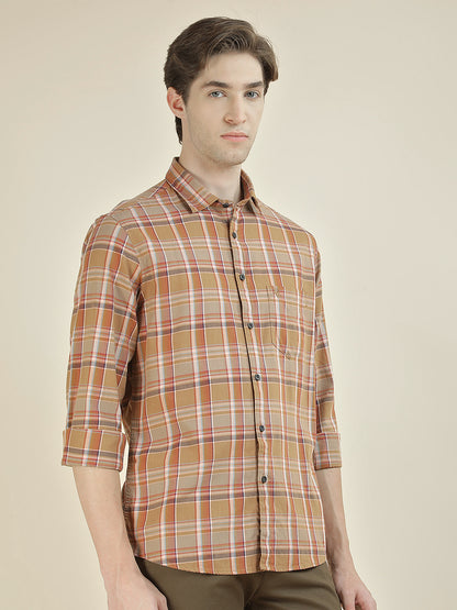 Casual Shirt for Men l Breathable & Soft with Color Fastness Slim Fit Pure Cotton Fabric Checkered Pattern
