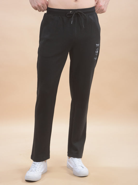 Track Pants for Men l Breathable & Soft with Color Fastness Regular Fit Poly Cotton Solid Pattern Drawstring Closure
