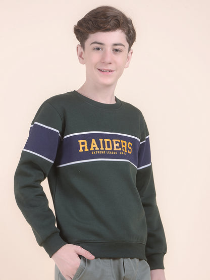 Casual Sweatshirt for Boys l Breathable & Soft with Color Fastness Regular Fit Round Neck Fleece FabricPrinted Pattern (Copy)