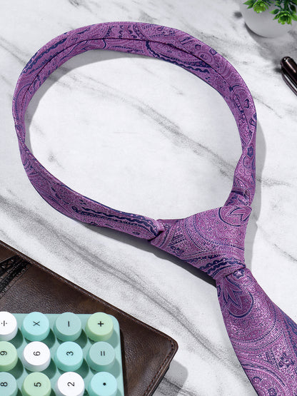 Men's Pink Paisley Printed Broad Tie