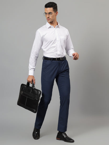 Formal Shirt for Men l Breathable & Soft with Color Fastness Regular Fit Spread Collar Neck Cotton Blend Fabric Solid Pattern