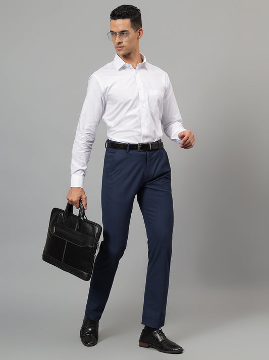 Formal Shirt for Men l Breathable & Soft with Color Fastness Regular Fit Spread Collar Neck Cotton Blend Fabric Solid Pattern