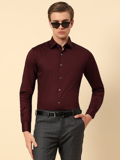 Shirt for Men | Breathable & Soft with Color Fastness Regular Fit Spread Collar Pure Cotton Fabric Solid Pattern