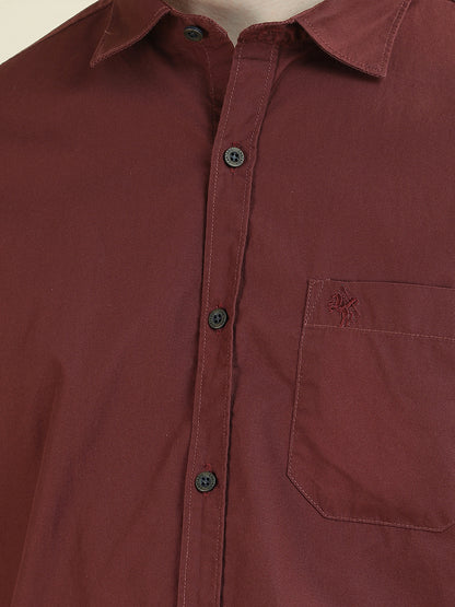 Casual Shirt for Men l Breathable & Soft with Color Fastness Slim Fit Pure Cotton Fabric Solid Pattern