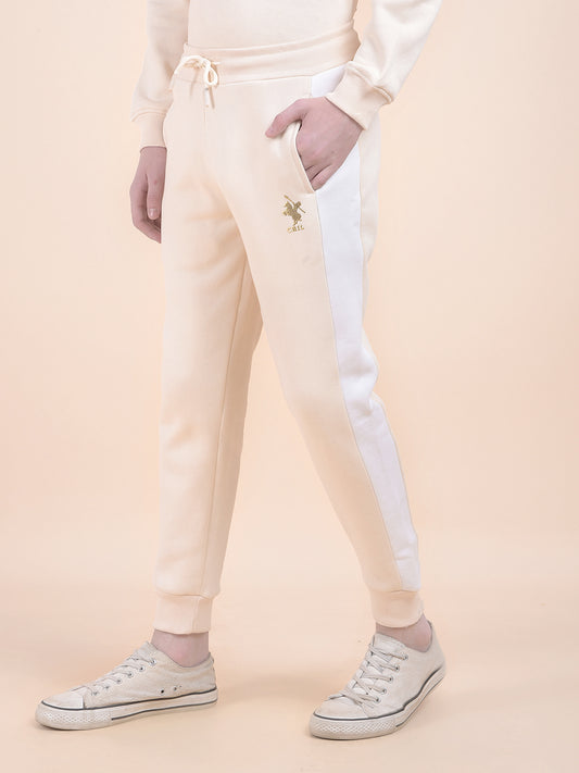 Casual Trackpant for Boys l Breathable & Soft with Color Fastness Regular Fit Fleece Fabric CUT N SEW Pattern Drawstring Closure