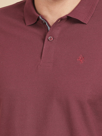 T-Shirt for Men | Breathable & Soft with Color Fastness Regular Fit Polo Neck Poly Cotton Fabric Solid Pattern